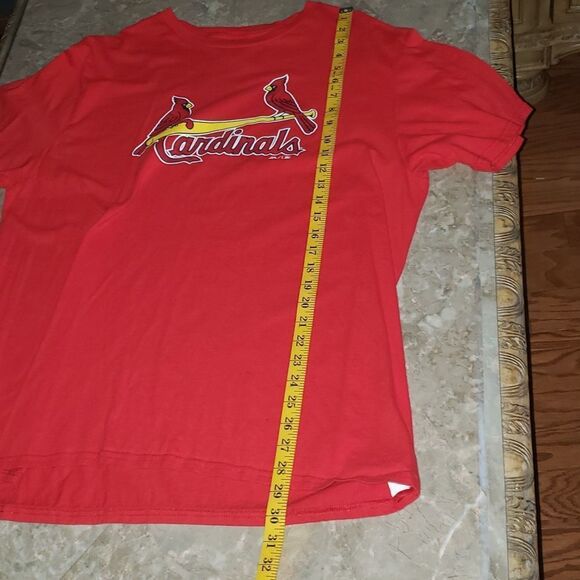 St Louis Cardinals MLB Graphic Tee Red Majestic Mens Size XL - Picture 5 of 7